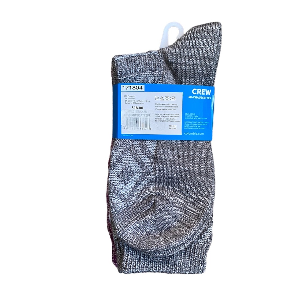 HP! 🎉 Columbia 2 Pair Super Soft Crew Socks - Picture 4 of 5